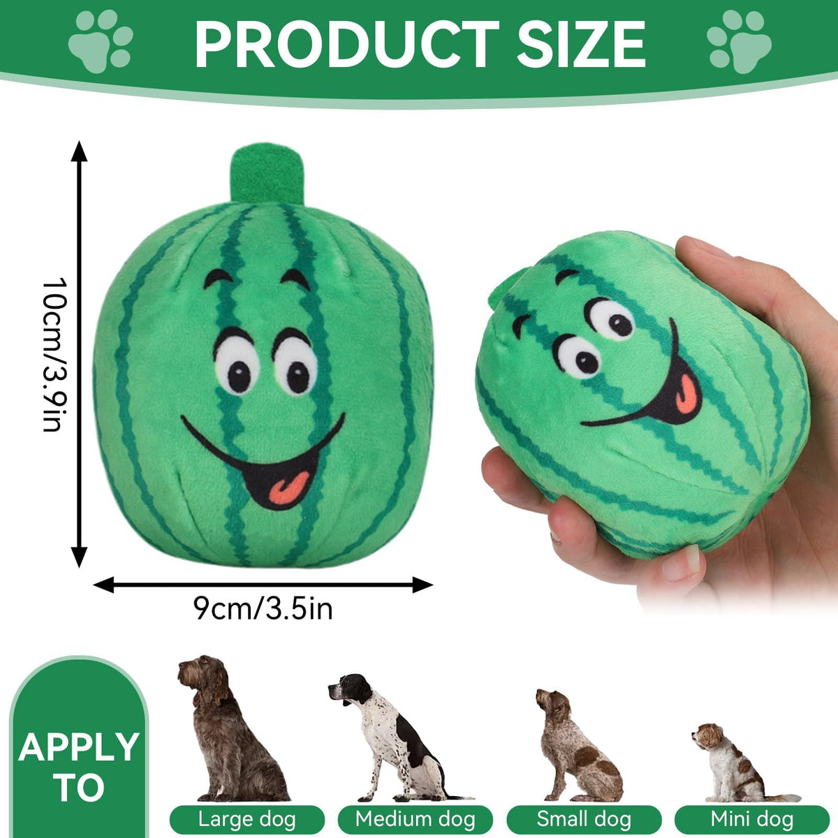 4Pcs Squeaky Plush Dog Toys W4549