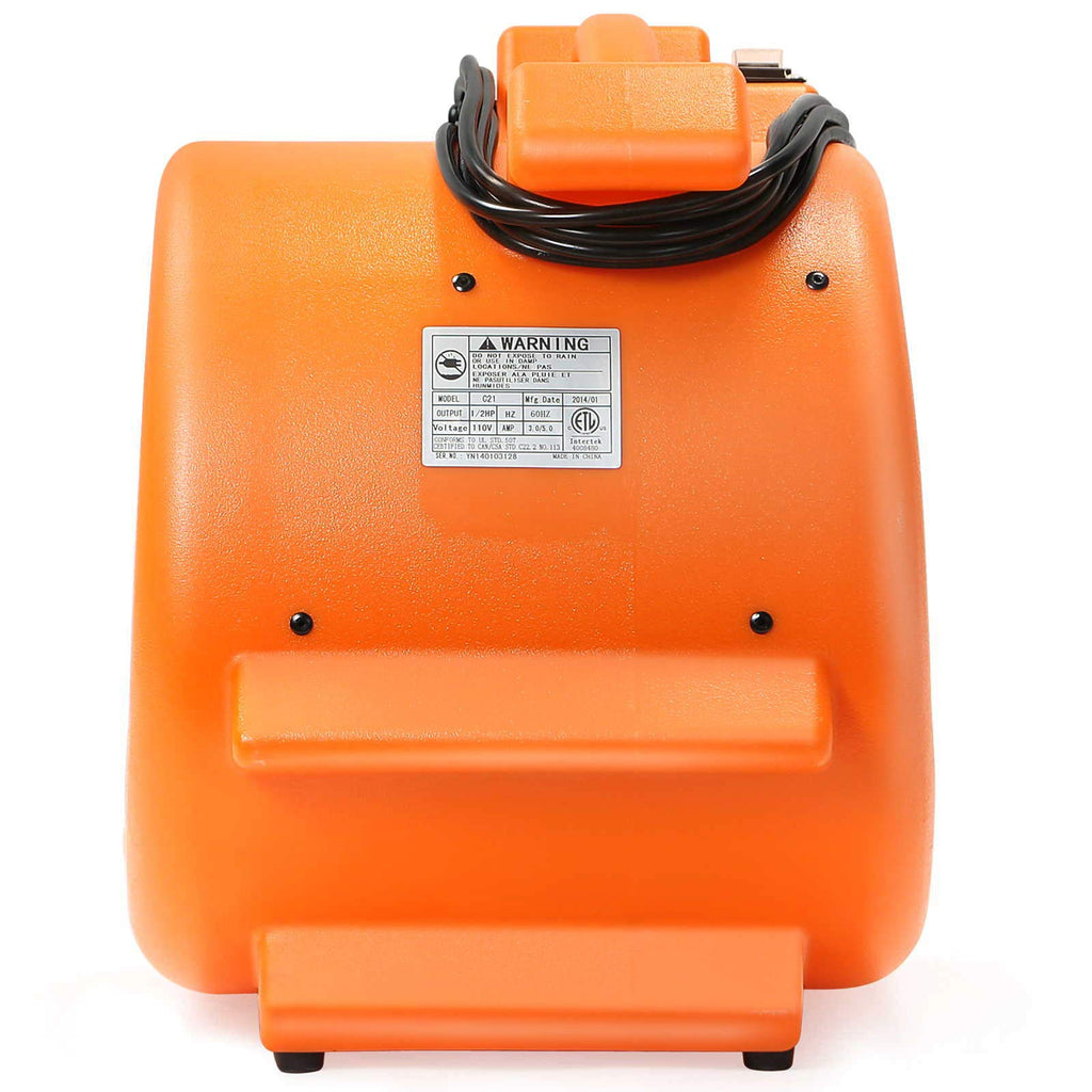 2 Speed 1/2 HP Orange Air Mover Floor Fan M99286