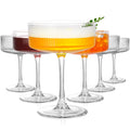 Ribbed Coupe Glasses Set of 6 B78861