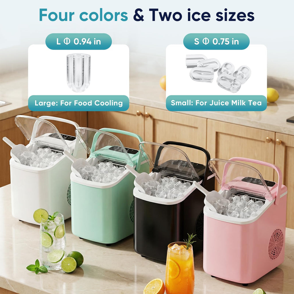 Countertop Ice Maker with Portable Handle H601078