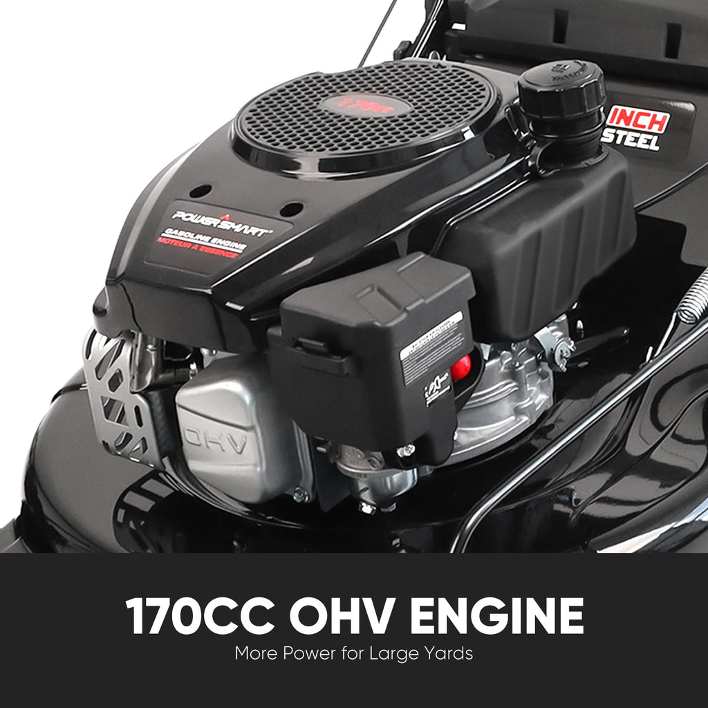 22-Inch Self Propelled Gas Lawn Mower, 170cc 4-Cycle OHV Engine D804801