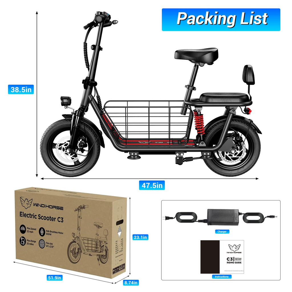 Electric Scooter with Seat K6012