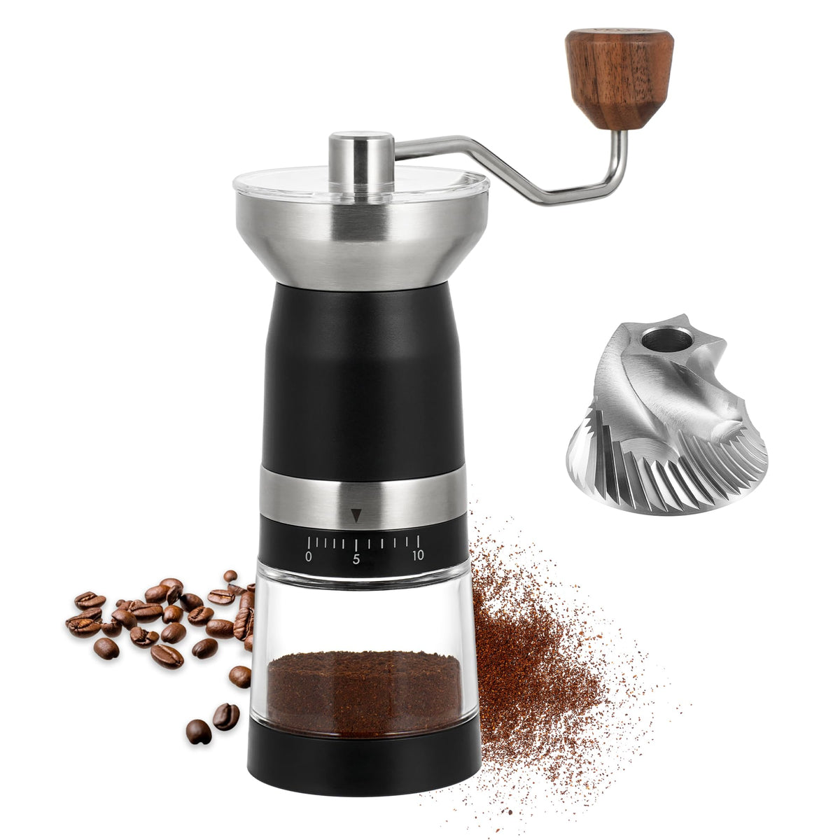 Manual Coffee Grinder Stainless Steel Conical Burr S5421