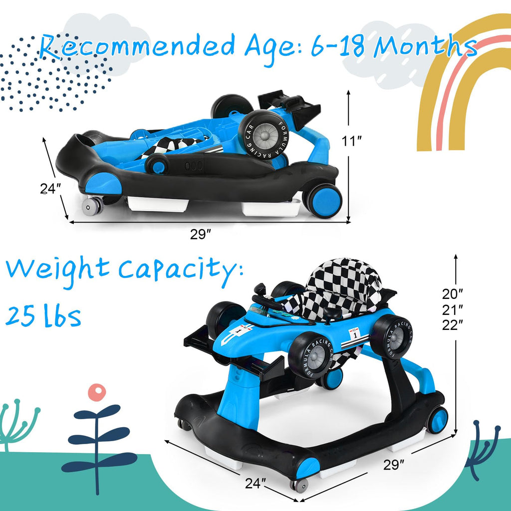5-in-1 Foldable Baby Walker with Adjustable Height V963810