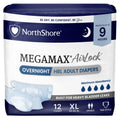 White XL Adult Diapers with Tabs 12 Count N9443