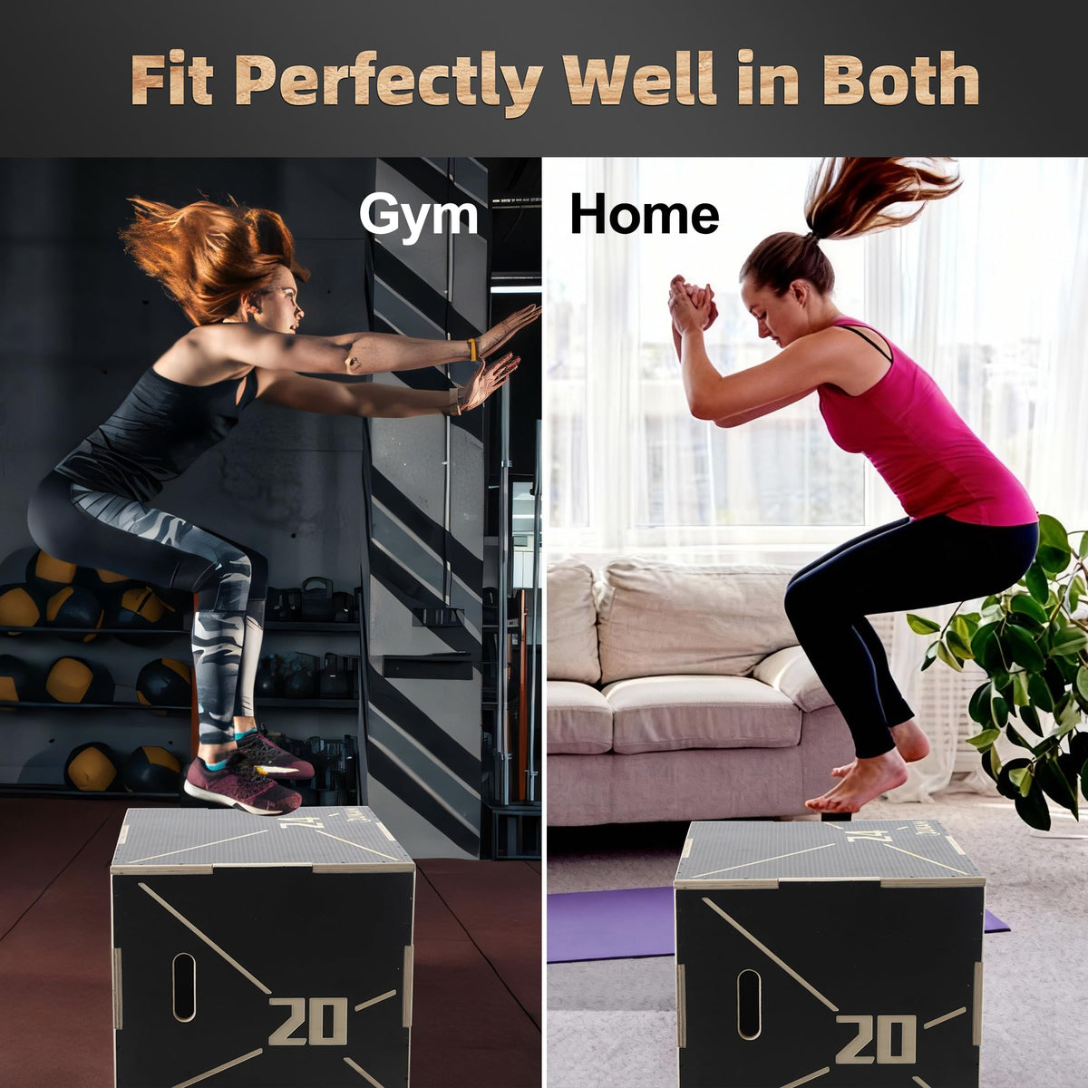 Non-Slip Wood Plyometric Jump Box O94799