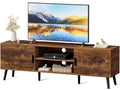 55 Inch TV Stand with Adjustable Shelf and 2 Cabinets U6128