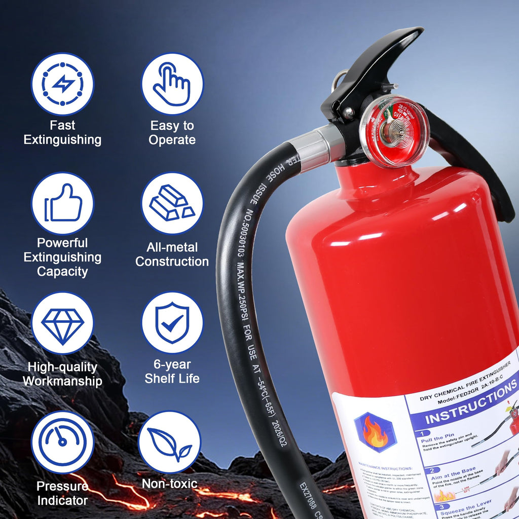 1 Pack 5lb ABC Dry Chemical Fire Extinguisher K3483