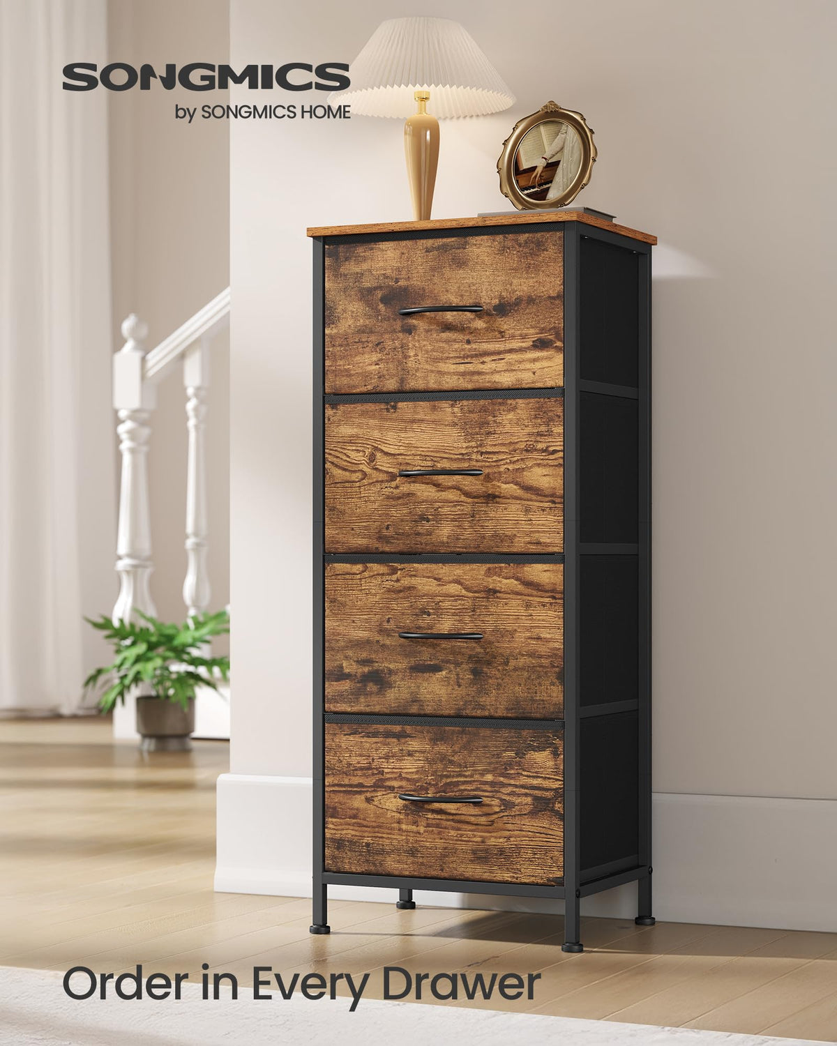 Dresser with 4 Fabric Drawers W4672