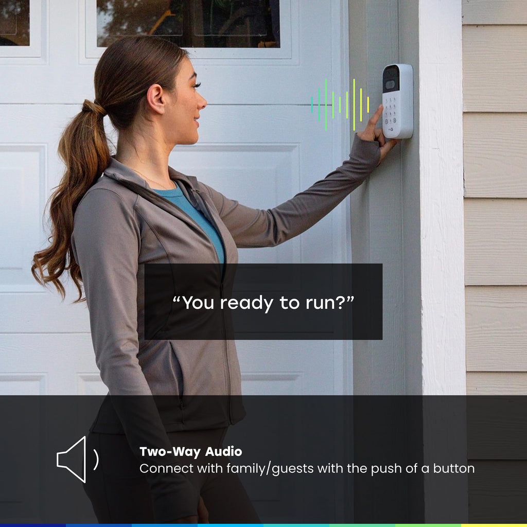Smart Garage Door Video Keypad with Wide-Angle Camera, White E6859