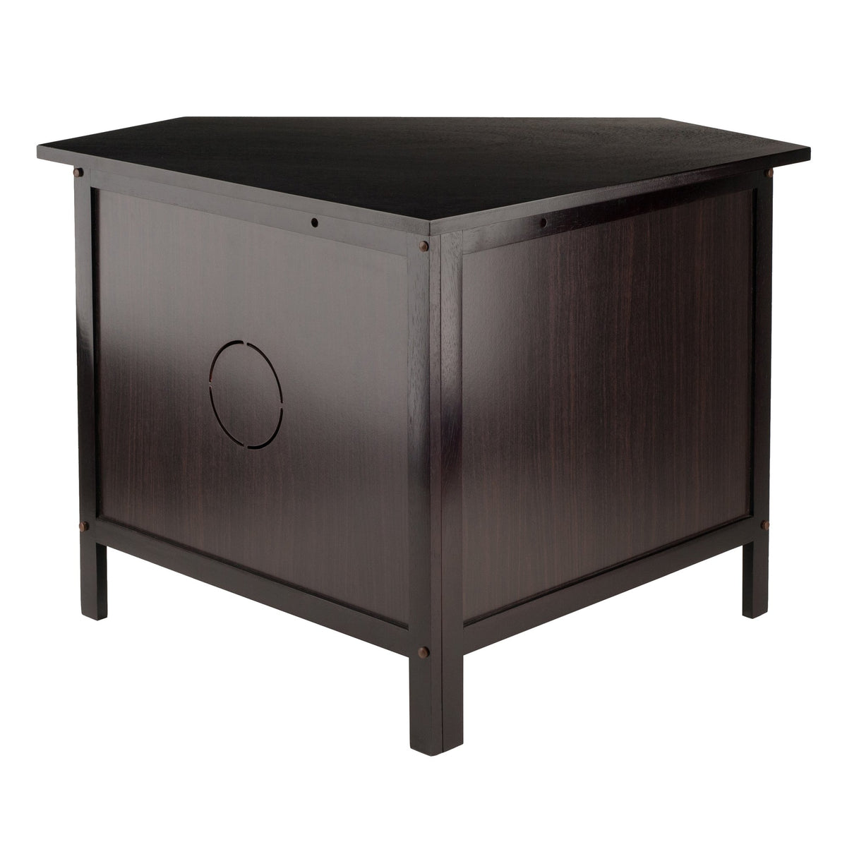 Compact Espresso Corner TV Stand X168