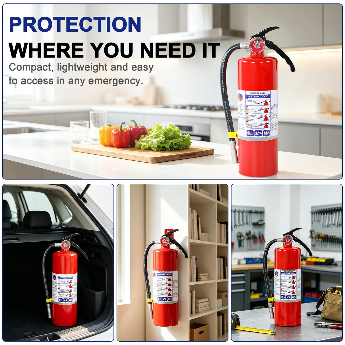 1 Pack 5lb ABC Dry Chemical Fire Extinguisher K3483