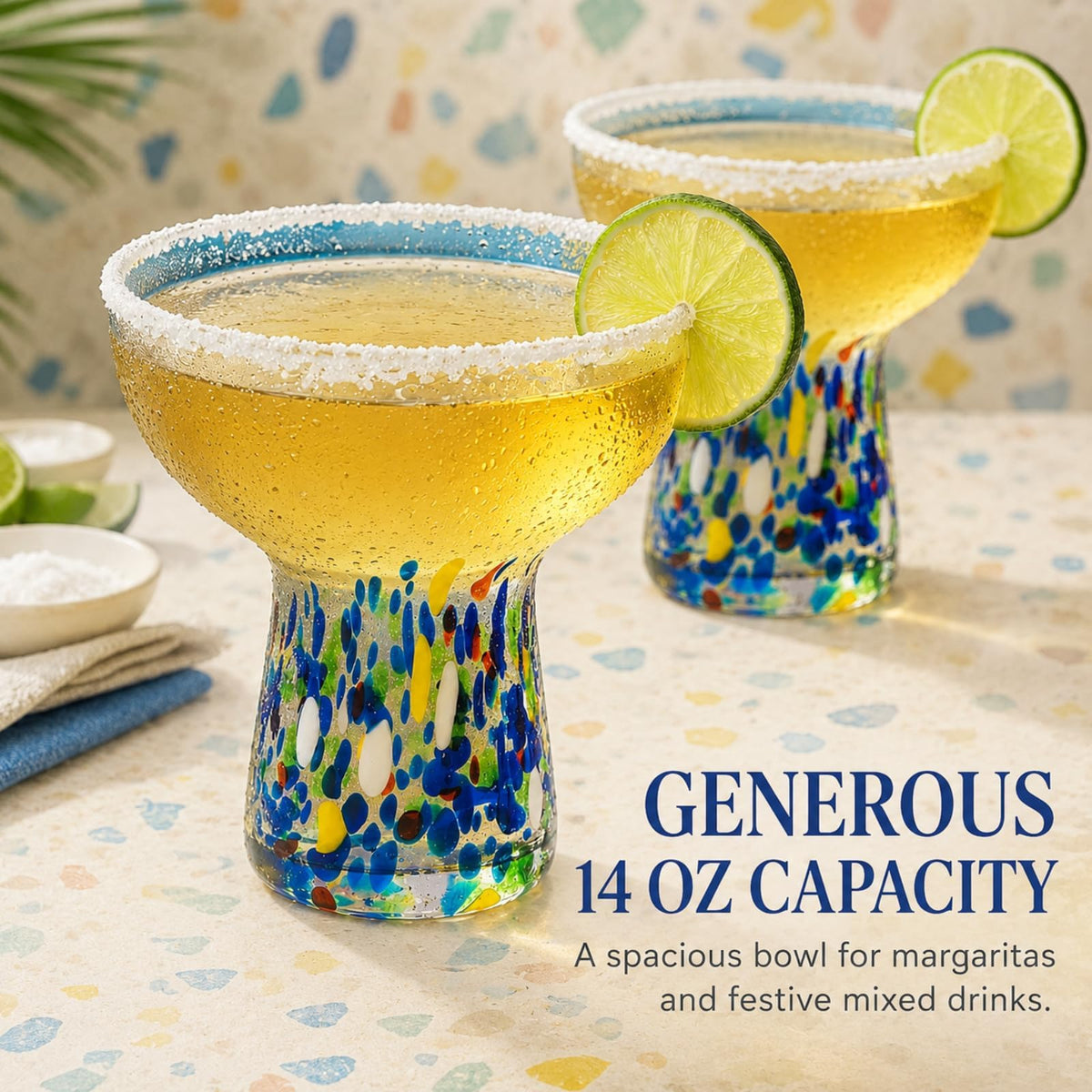 Stemless Margarita Glasses Set of 4 J208