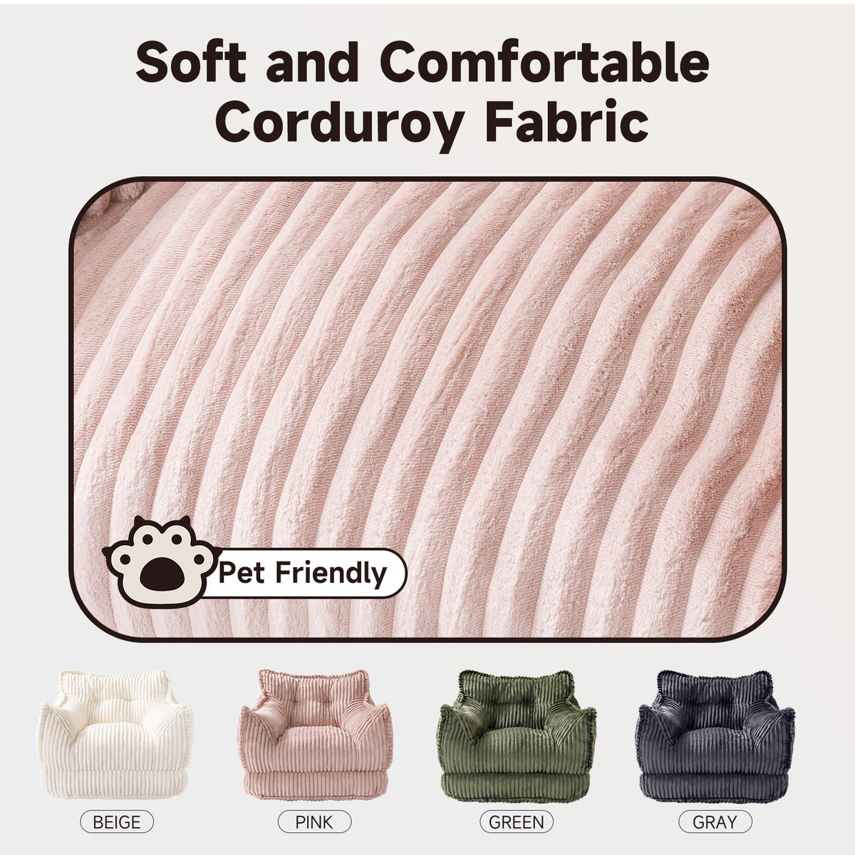 2 in 1 Folding Sofa Bed Pink A3558