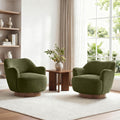 Green Swivel Accent Chair Set of 2 I9981