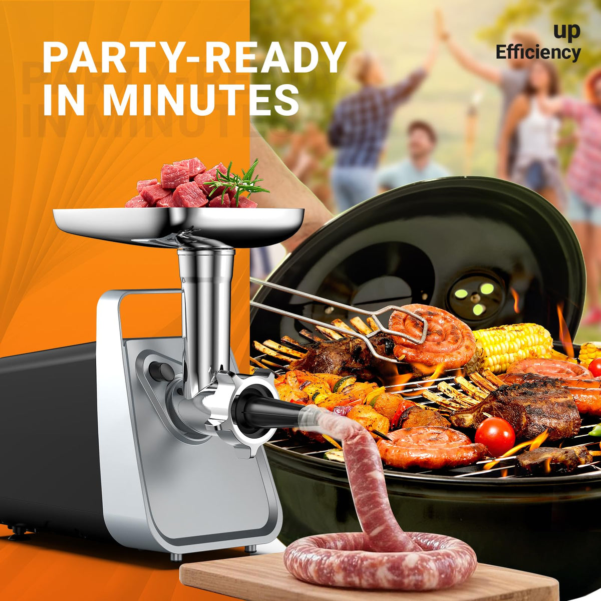 Electric Meat Grinder with Sausage Stuffer, 2 Blades, 3 Plates, 2800W W72400