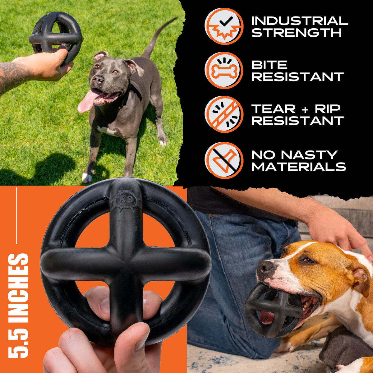 Natural Rubber Dog Toy 5.5 in Q7718