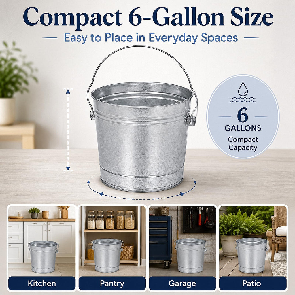 Galvanized Steel Airtight Storage Jar with Locking Lid G713044