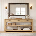 Oak Console Table with Storage Drawers W189835