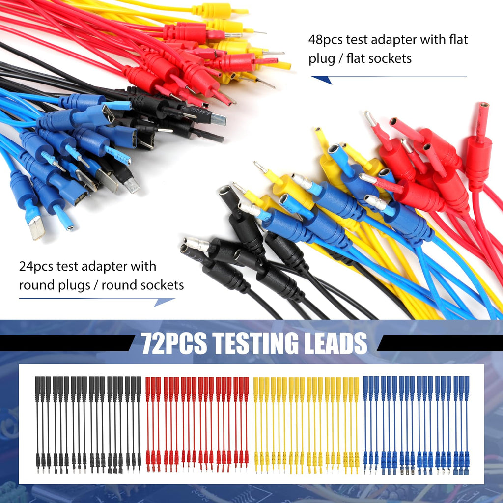 110 Pcs Automotive Circuit Test Lead Kit with Black Carrying Case S5208