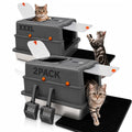 2 Pack XXXL Stainless Steel Litter Box with Lid X404