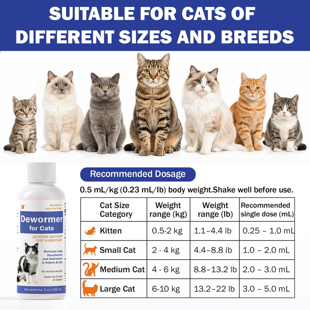 Pyrantel Pamoate Oral Dewormer for Cats & Kittens S479