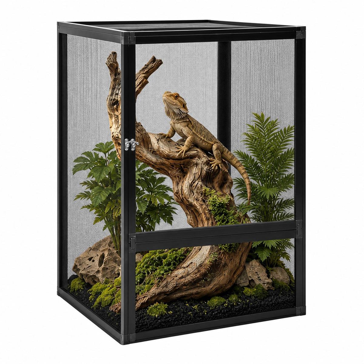 Aluminum Reptile Terrarium Enclosure with Locking Latches L6800