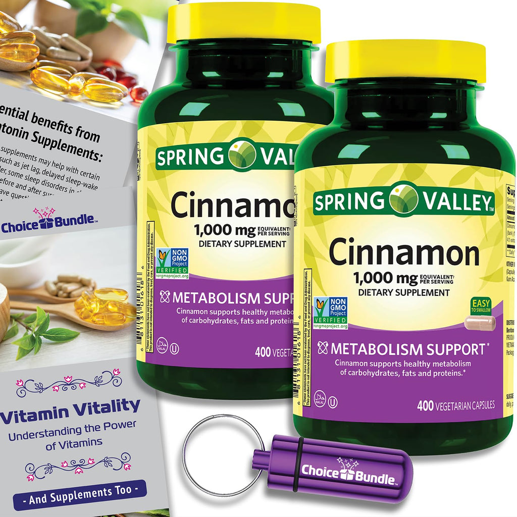 Cinnamon Supplement 1000mg Vegetarian Capsules 800 Total L65251