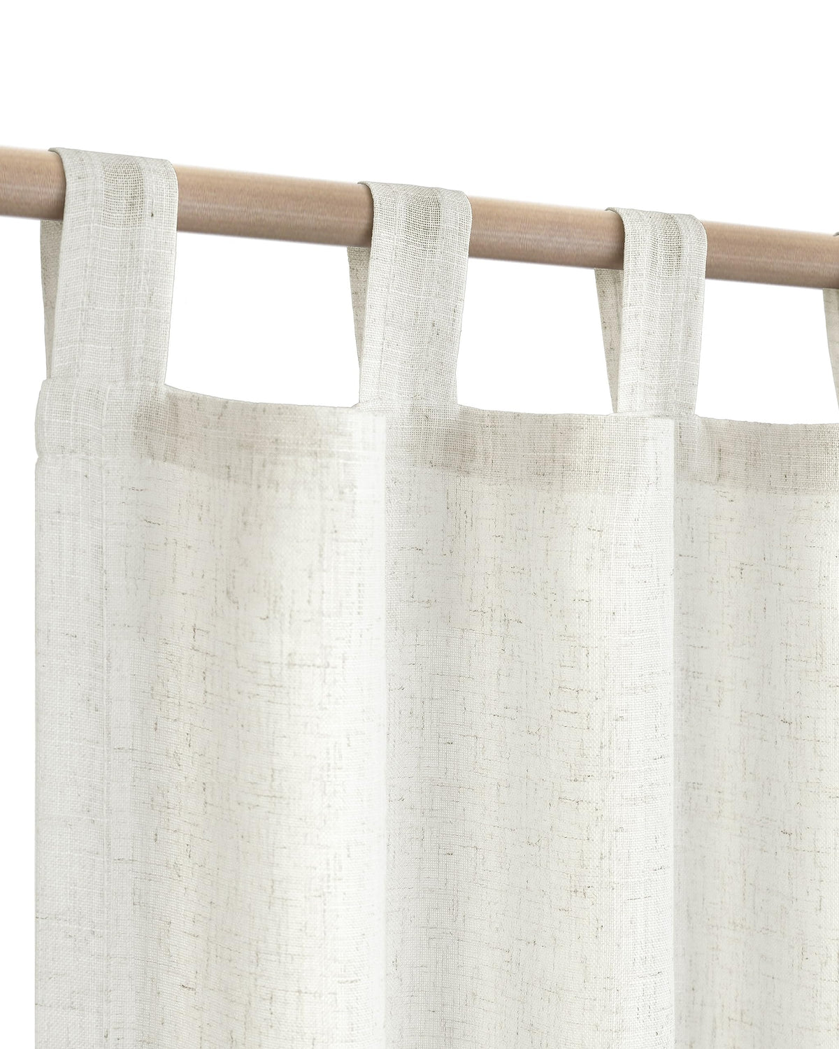 78 Inch Sheer Linen Curtains, 52" W x 78" L 2 Panels Set, Cream E75311