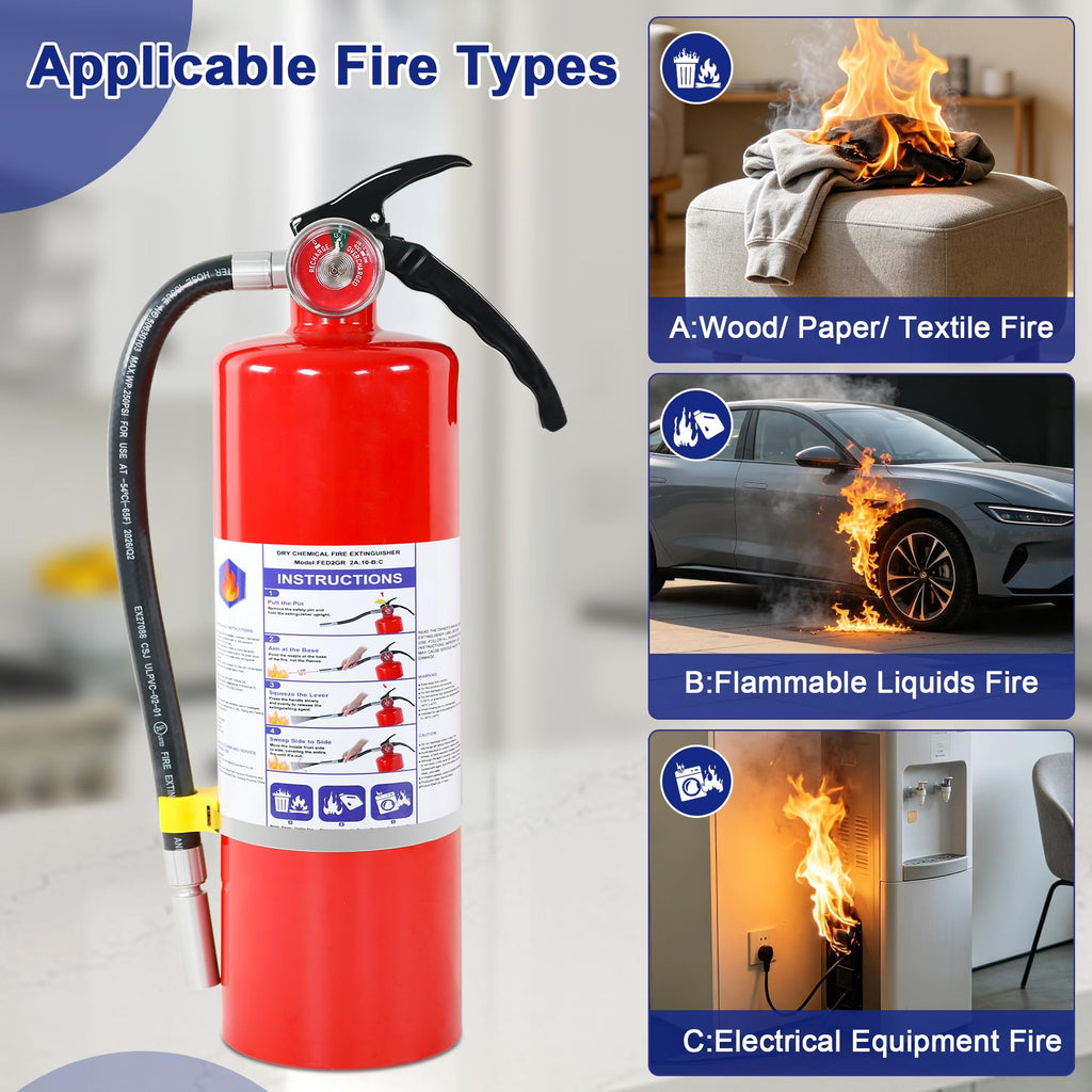 1 Pack 5lb ABC Dry Chemical Fire Extinguisher K3483