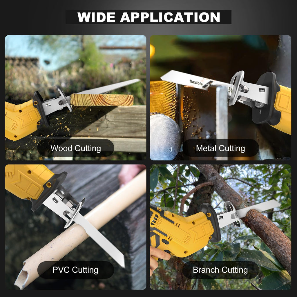 Cordless Reciprocating Saw 150W Variable Speed with 4 Saw Blades H51596