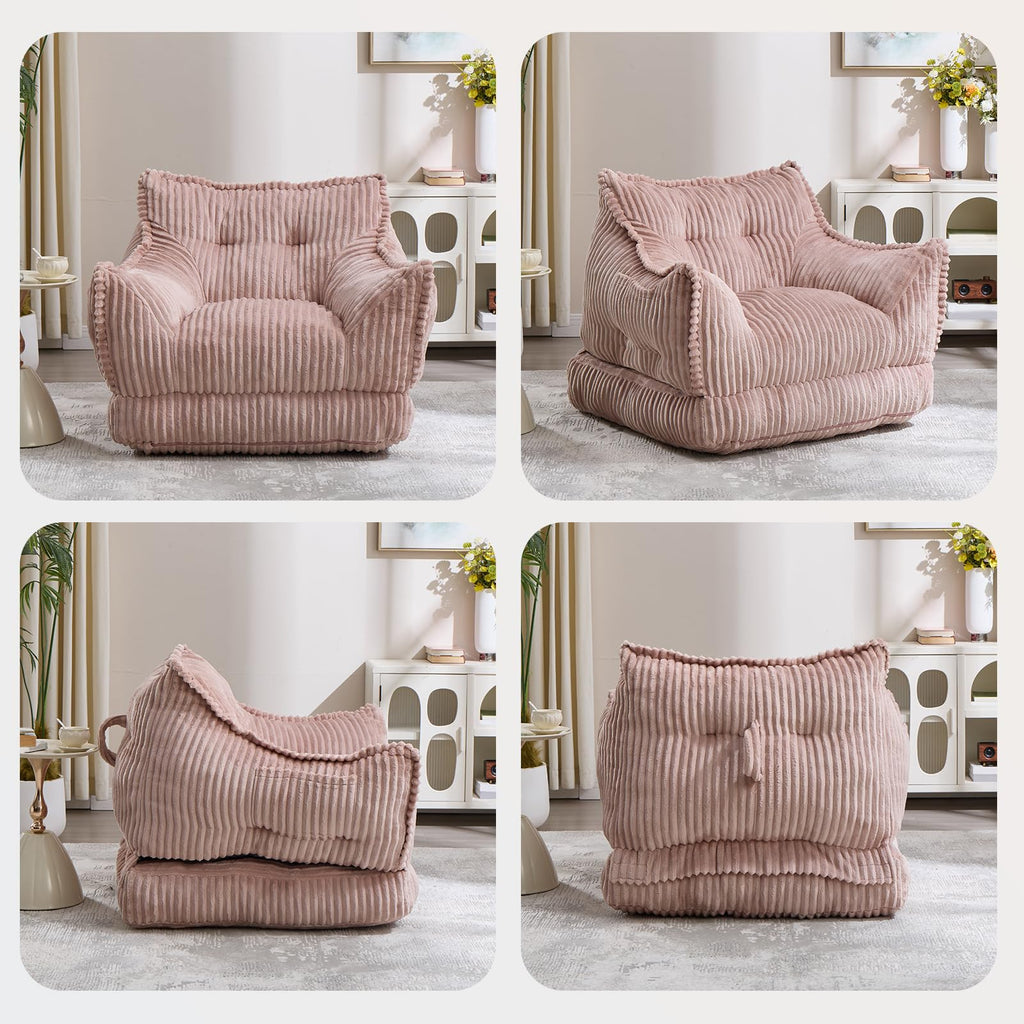 2 in 1 Folding Sofa Bed Pink A3558