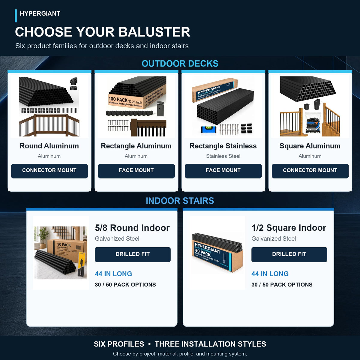 105 Pack 26" Black Aluminum Deck Balusters U5691
