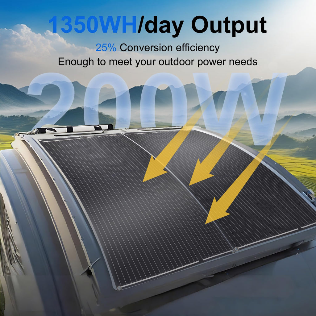 200W Flexible Solar Panel Kit 12V Mono 30A PWM Controller Y5233