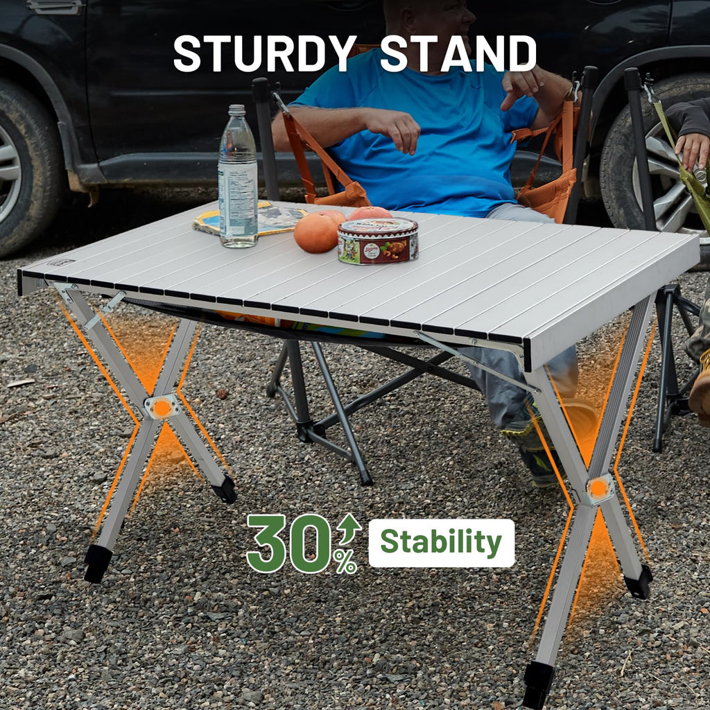 Folding Camping Table Adjustable Height Lightweight Aluminum D92723