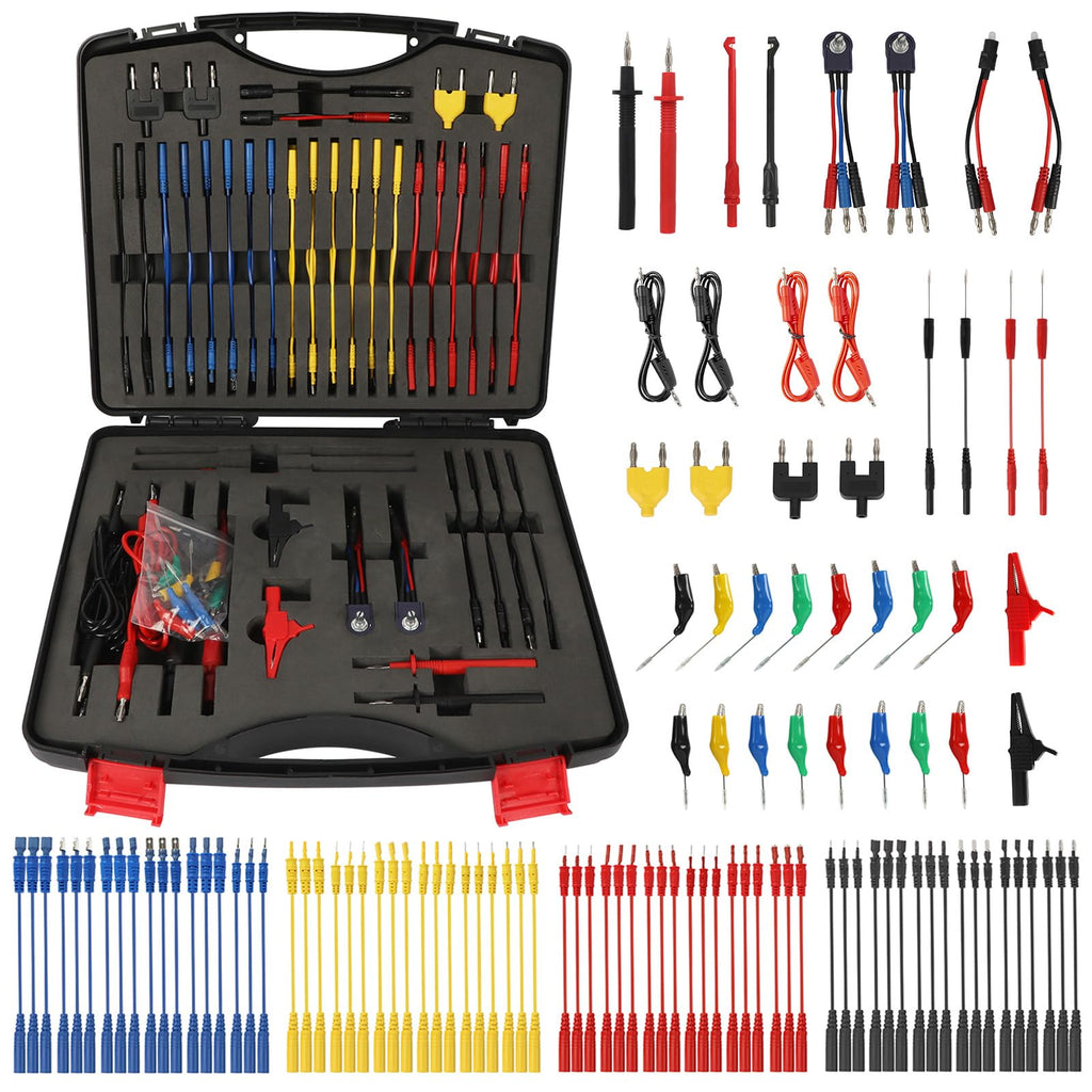 110 Pcs Automotive Circuit Test Lead Kit with Black Carrying Case S5208