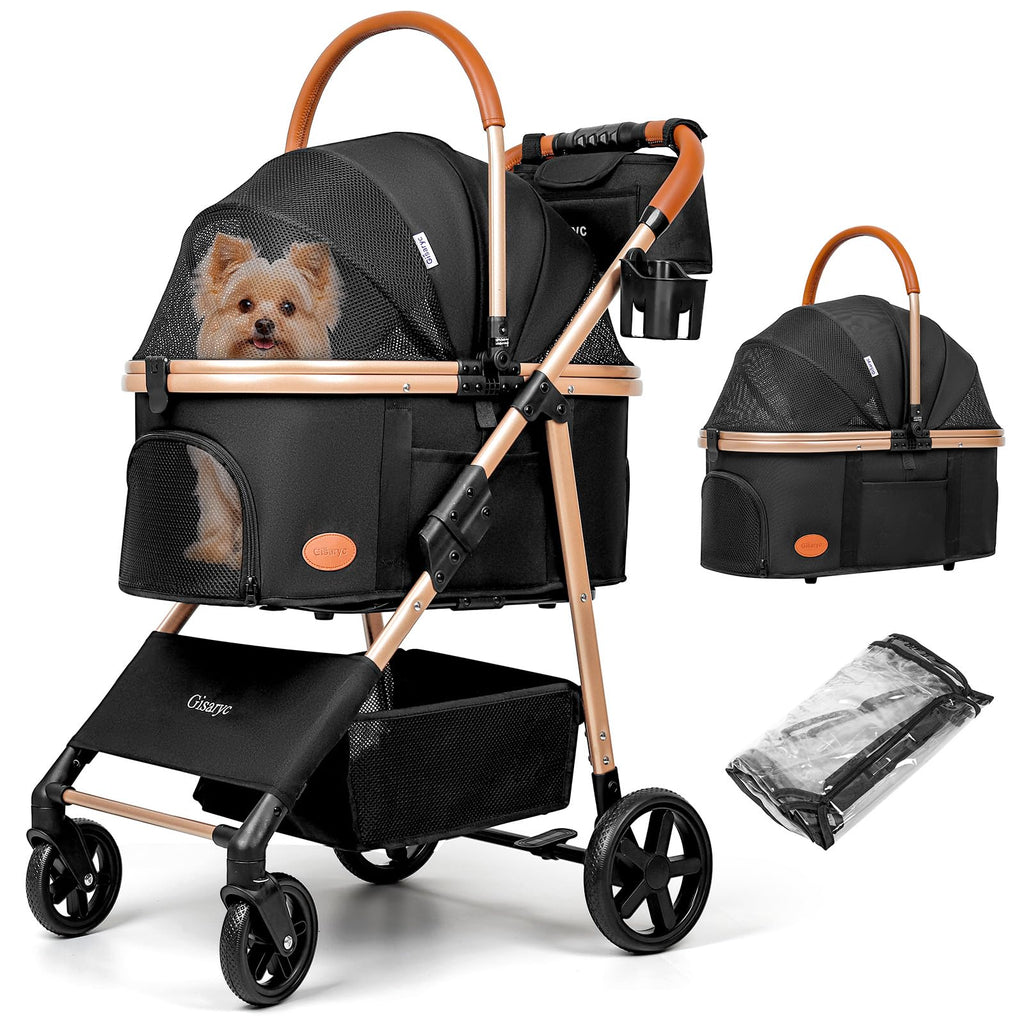Black 3-in-1 Pet Stroller S726
