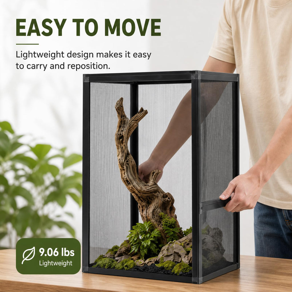 Aluminum Reptile Terrarium Enclosure with Locking Latches L6800