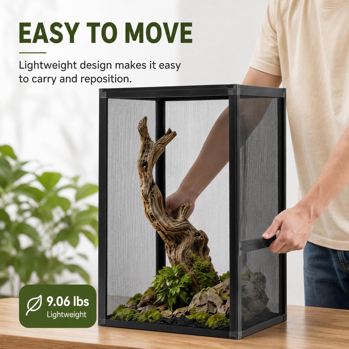 Aluminum Reptile Terrarium Enclosure with Locking Latches L6800