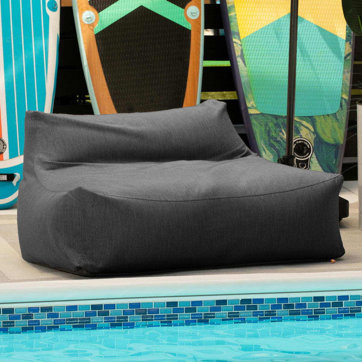 Charcoal Sunbrella Outdoor Sofa W412