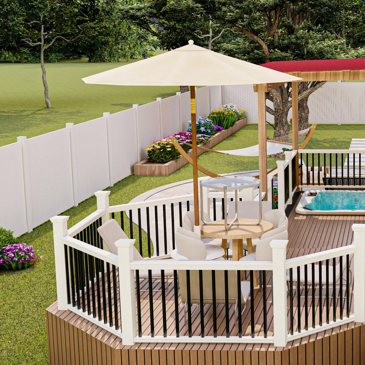 105 Pack 26" Black Aluminum Deck Balusters U5691