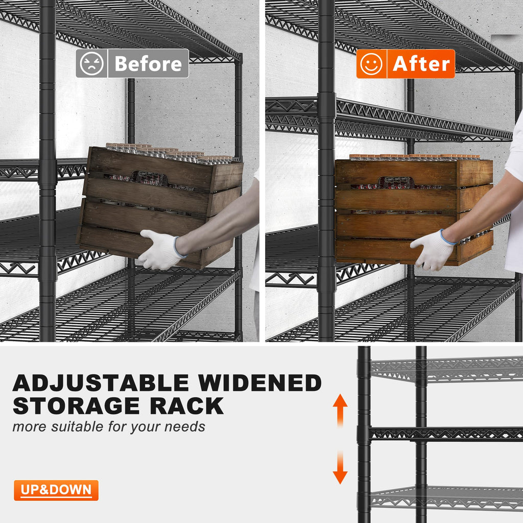 85.7" 5-Tier Adjustable Garage Shelving P3077