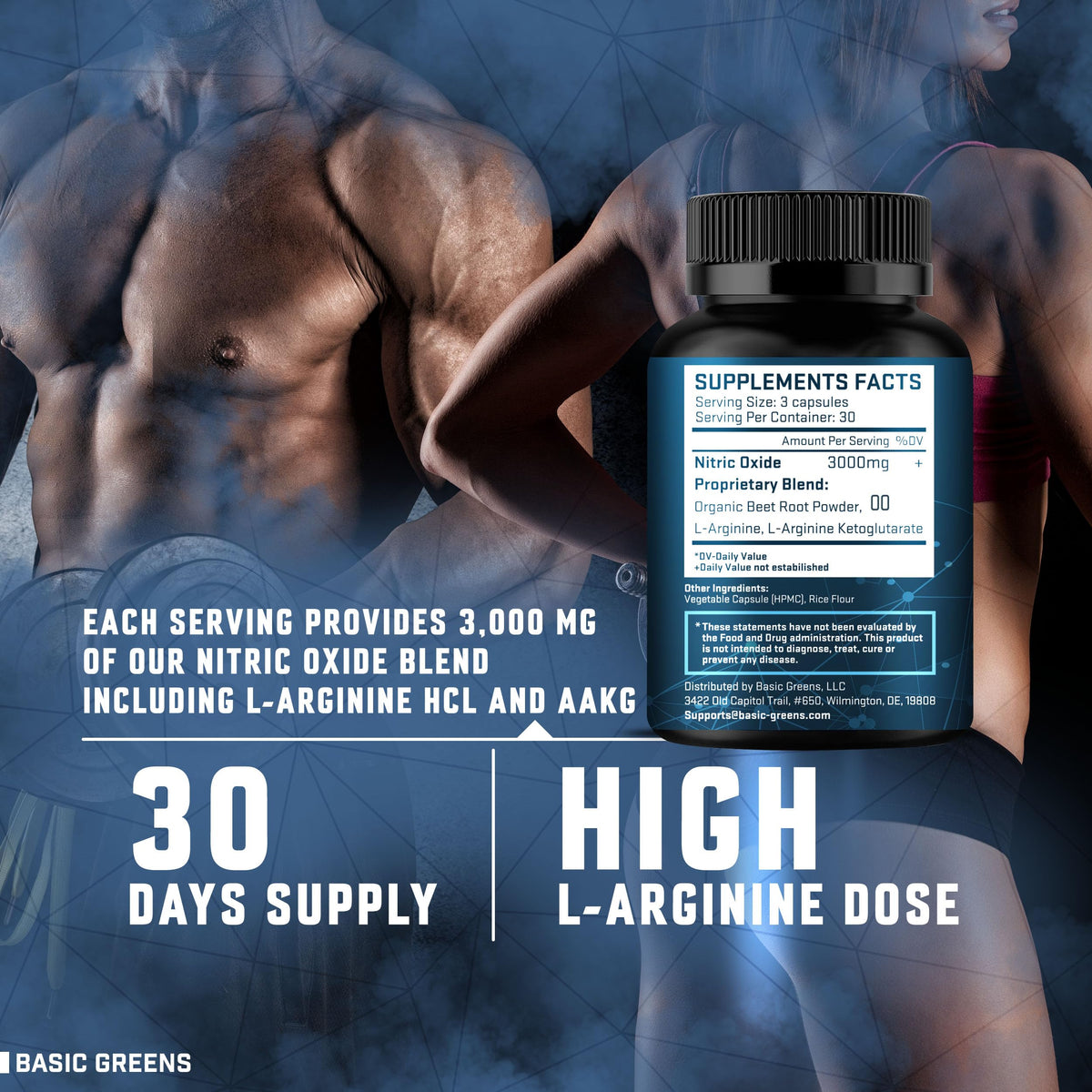 L Arginine 3000mg Vegan Capsules P247