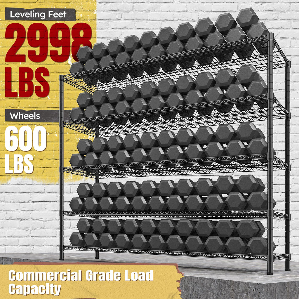 85.7" 5-Tier Adjustable Garage Shelving P3077
